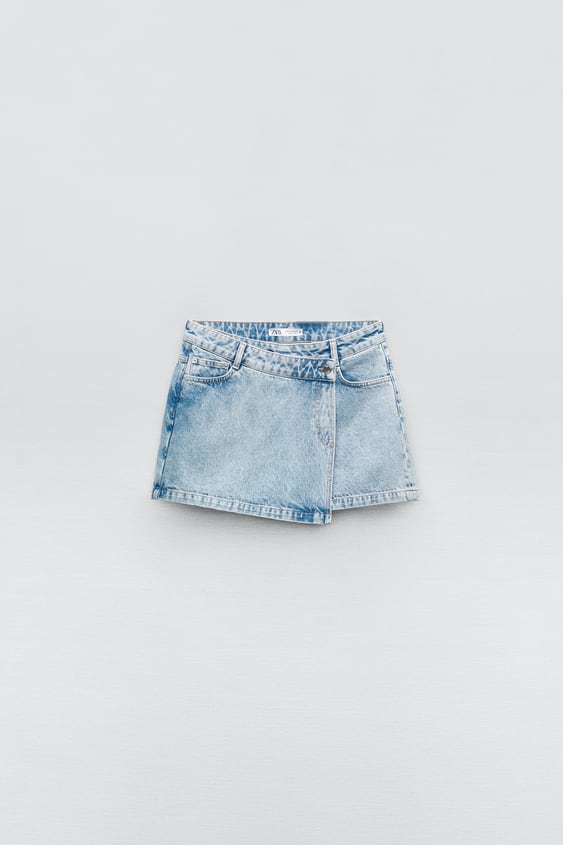  Summer Women's Denim Shorts Asymmetrical Waist Skirt Pants