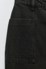  New Black Square Pocket Denim Skirt Women's Long Denim Skirt