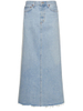 Fashion Light Blue Women's Super Long Denim Dress