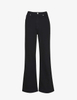 Classic black bell bottoms high-waisted slim-fit flared jeans for women