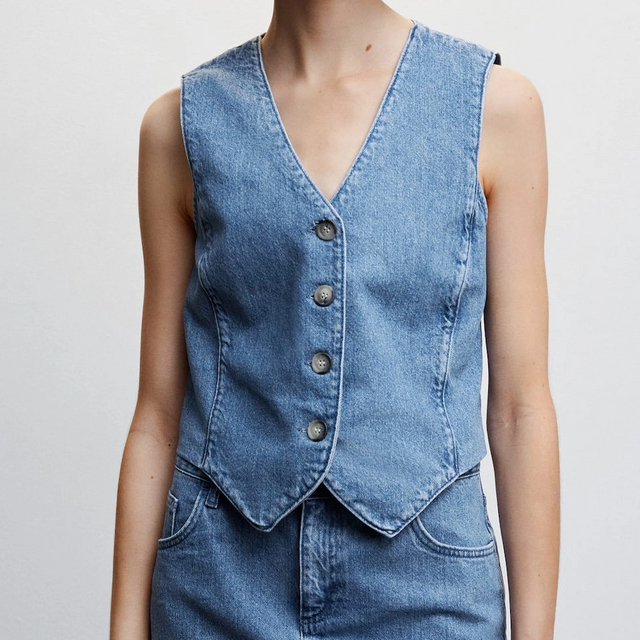 New Fashtionable Women's Denim Sleeveless vest jackets