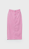 Summer High Waist Pack Hip Sexy Side Split Pink Denim Skirt