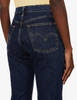 Vintage classic mid-rise dark blue skinny jeans for women