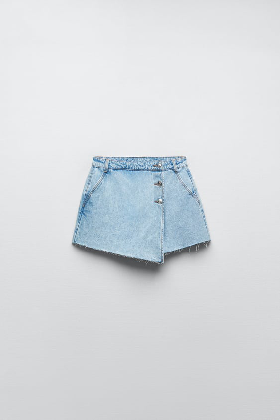 New popular summer women's denim light blue culottes shorts