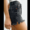  Summer Women's Denim Shorts Light Grey Ripped Mini Shorts