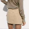 Fashion Women's Skirt Dyed Khaki Cargo Pocket Skirt