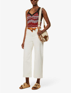 Fashion classic high-waisted baggy straight leg Wide-leg Jeans comfortable white jeans for women