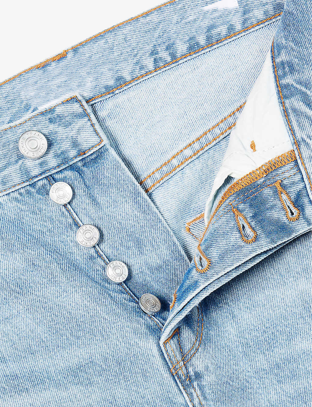 Vintage loose casual light blue wash ripped mid-waist denim nine-point pants