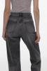 Classic vintage black high-waisted Straight-leg Pants slim-fit jeans for women