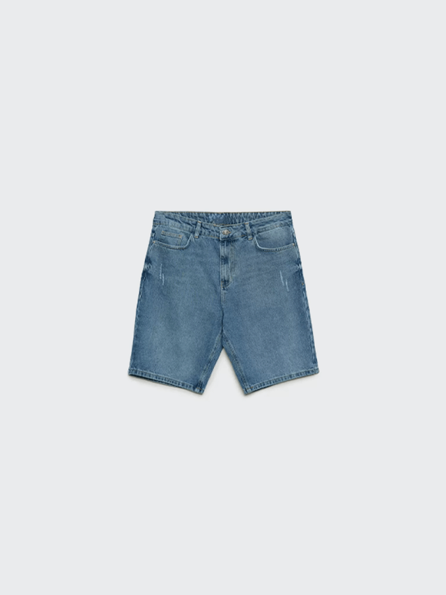 All-in-one denim shorts for kids