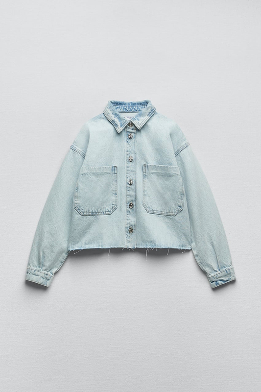 New Stylish Women's Denim Jacket Cropped Jacket