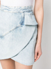 Raw Hem Asymmetrical Design light blue Women's Skirt 