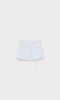 High Waist Ripped Short White Color Denim Skirt