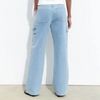 Straight-leg Jeans Light Blue Cargo Pants Women Jeans 