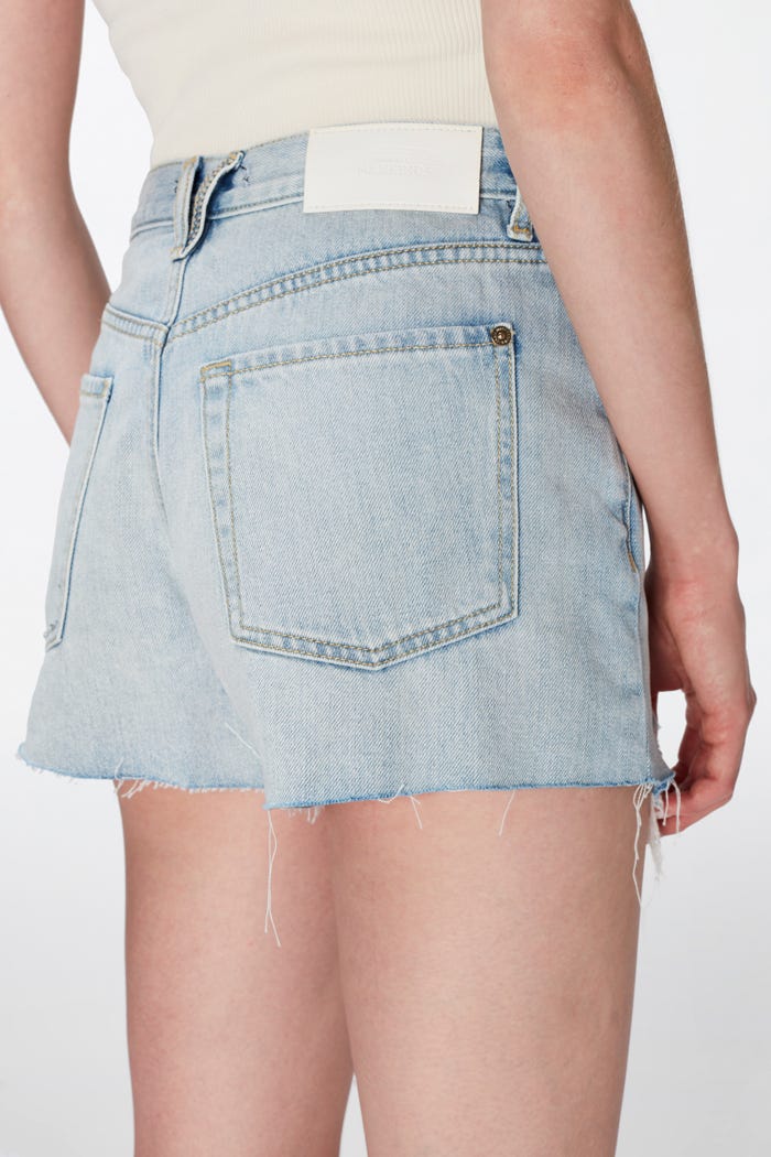 New Popular Summer Women's Denim Ripped Light Blue Mini Shorts