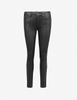 Stylish new slim-fit black midrise jeans for women