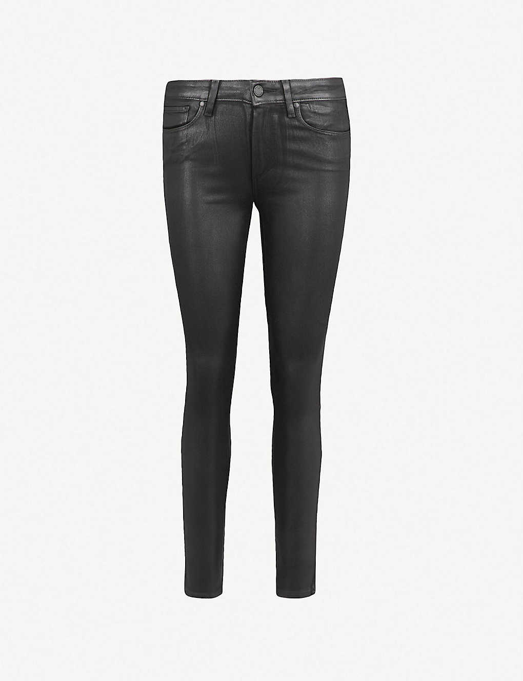 Stylish new slim-fit black midrise jeans for women