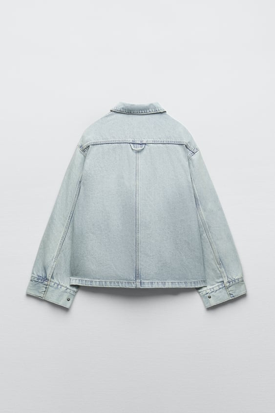 New Fashtionable Women's Denim Big Pockets Jacket