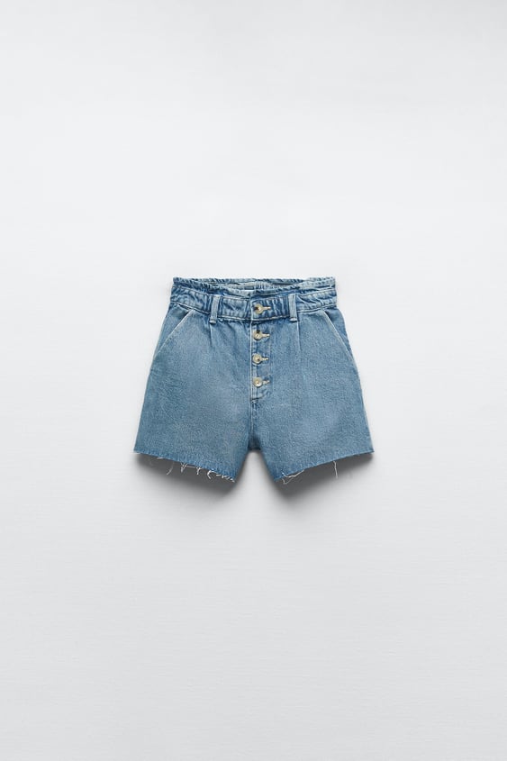  New Popular Denim Shorts for Women with Elastic Buttons Fly for Summer