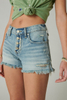 New Popular Summer Women's Denim Ripped Light Blue Mini Shorts