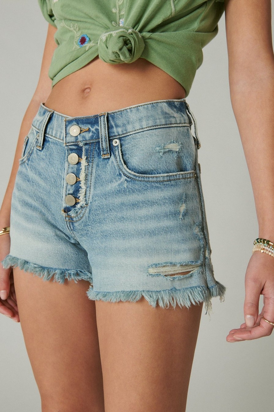 New Popular Summer Women's Denim Ripped Light Blue Mini Shorts