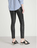 Stylish new slim-fit black midrise jeans for women