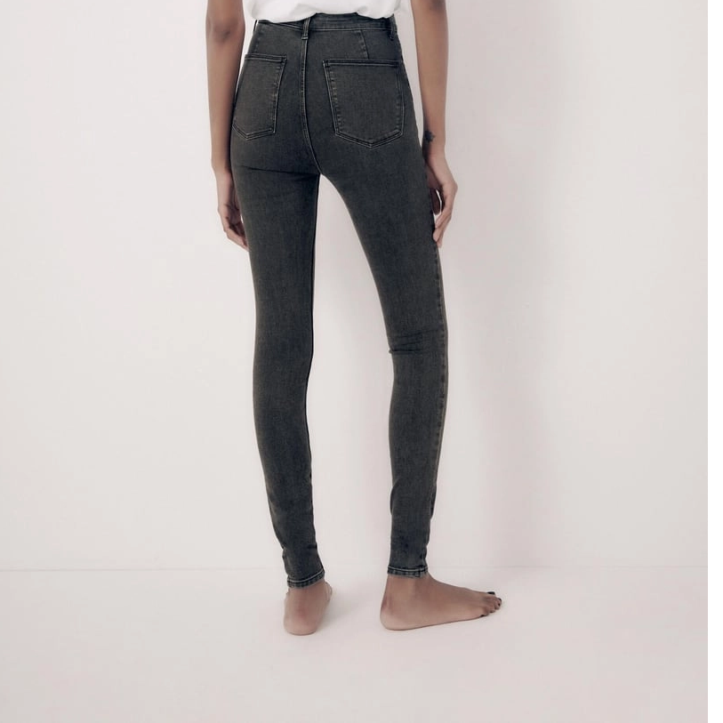 Denim Skinny Grey Pants Women's Jeans 