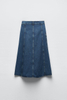 Fashion Blue Women's Long Denim Skirt Blet Skirt