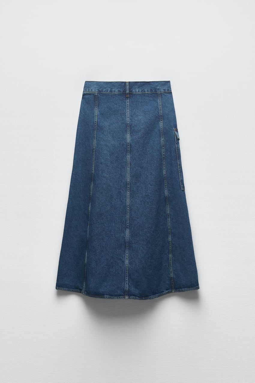 Fashion Blue Women's Long Denim Skirt Blet Skirt