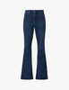 Fashion new high-waisted slim-fit blue girl jeans flare