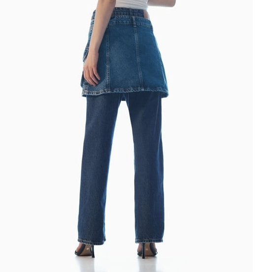 Two Styles Skirt And Trousers Women's Denim Culottes