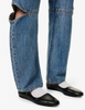 New Slim fit straight-leg blue snowflake wash jeans for women