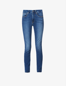 Vintage classic skinny blue jeans for women