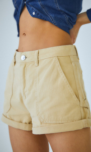 New Popular Women's Denim Shorts Khaki Flip Bottoms for Summer