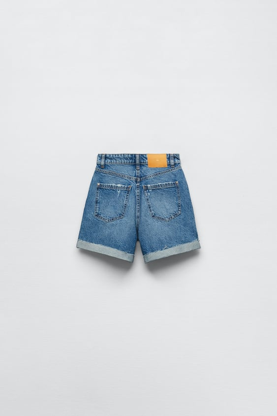  Summer Vintage Color Rolled Foot Shorts Women's Denim Shorts 