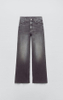 Classic vintage black high-waisted Straight-leg Pants slim-fit jeans for women