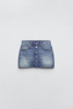 Fashion Women's Skirt Blue Button Fly Mini Denim Skirt 