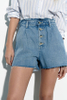  New Popular Denim Shorts for Women with Elastic Buttons Fly for Summer