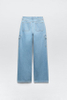 Straight-leg Jeans Light Blue Cargo Pants Women Jeans 