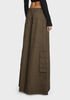 Stylish baggy new straight-leg Cargo Pocket Low-rise Super Wide-leg Denim Pants for Women brown cargo jeans