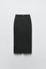  New Black Square Pocket Denim Skirt Women's Long Denim Skirt