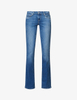 Fashion skinny Blue slim-fit mid-waist hanging ground craft jeans for women