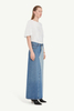 Lady's long dress (high-end two-tone blue and white design)