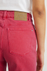 Fashion High Waist Straight Shorts red Denim shorts