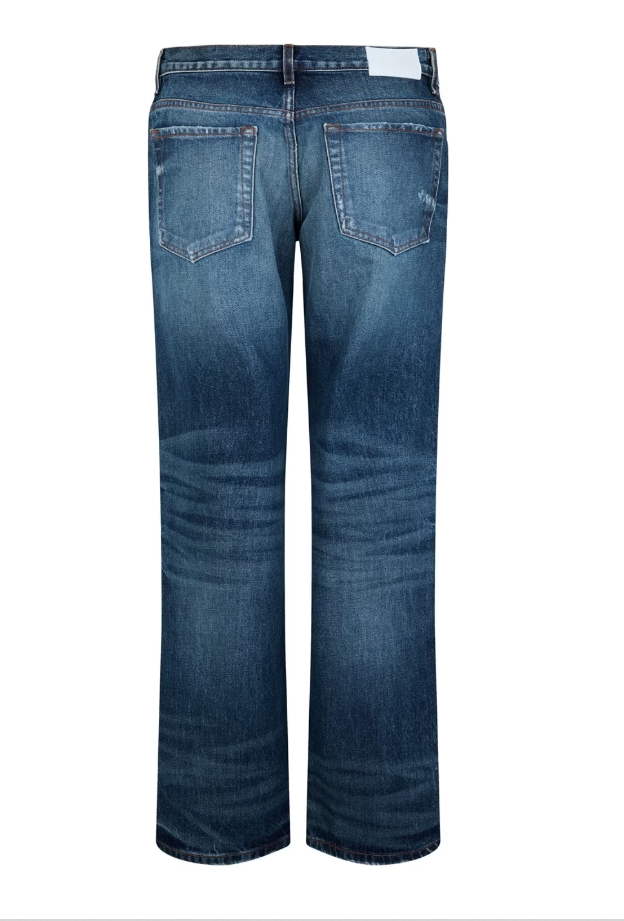 Women Low-waist Wide-leg Whisker Washed Jeans