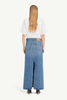 Lady's long dress (high-end two-tone blue and white design)