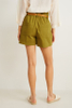 Stylish High Waist Straight A Line Shorts olive green jeans Denim shorts for girls