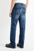 Classic Fashion Stylish slim blue loose straight leg winter men's jeans Thickened cloth