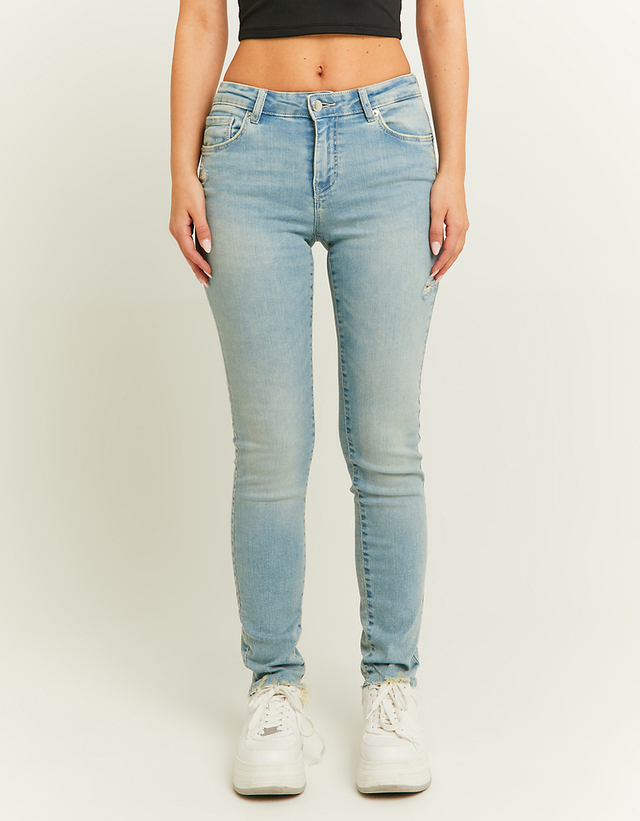 Women's Classic Washed Light Blue Skinny FIT Jeans