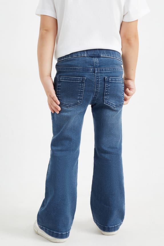 Stylish slim blue slim fit stretch pants for child jeans for girls